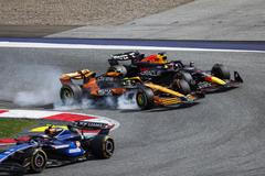 Kolize Norrise a Verstappen ve VC Rakouska F1 2024