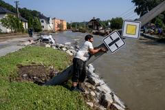 Následky povodně v obci Kobylá nad Vidnávkou