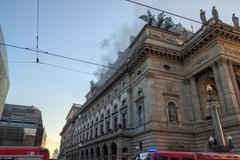 Národní divadlo, historická budova, požár, hasiči