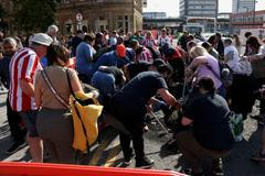 Sunderland úklid po anti imigrantské demonstraci