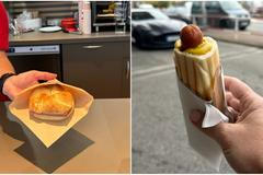 čerpací stanice, občerstvení, párek v rohlíku, fast food