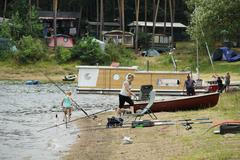 Kemp pro karavany na Radavě na vodní přehradě Orlík