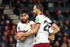 Lucas Paquetá a Tomáš Souček, Bournemouth - West Ham