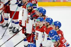 Zklamaní Češi po porážce v zápase MS 2024 Česko - Kanada