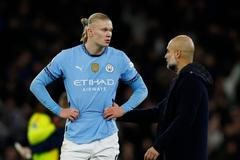 Erling Haaland a Pep Guardiola