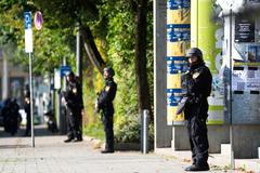 Policisté hlídkující po střelbě v Mnichově 5. září 2024