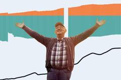 grafika - důchodci vs. pracující