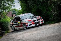 Martin Šikl, Petr Vilímek (Mitsubishi Lancer Evo IX), průběžně vedoucí posádka ČMPR 2024