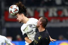 fotbal, Evropská liga 2024/2025, Frankfurt - Slavia Praha, Tomáš Chorý