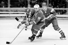 Jan Suchý v zápase Československa proti Sovětskému svazu v roce 1968