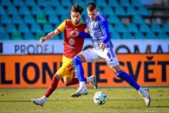 Jan Kliment v zápase Olomouce na hřišti Dukly