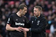 Graham Potter a Tomáš Souček, West Ham United