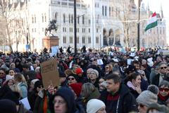 Maďarsko protest Budapešť