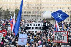 Slovensko, Bratislava, demonstrace, výročí, Kuciak, Kušnírová
