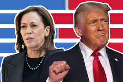 grafika - Harris vs. Trump
