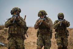 Výcvik vojáků 71. mechanizovaného praporu na Libavé, 4. 3. 2025.