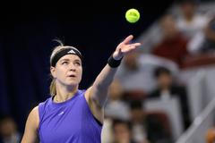 Karolína Muchová na turnaji v Pekingu