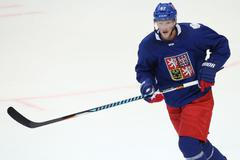 Česká hokejová reprezentace na tréninku před Světovým pohárem 2016