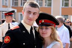 Ruský voják, dívka