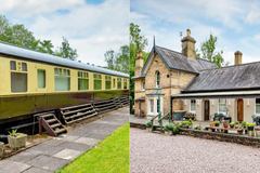 nádraží, dům, vagon, nádraží, bydlení