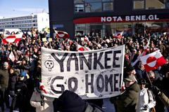 Grónsko, protest, USA, NATO