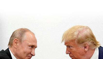 koláž - Trump, Putin