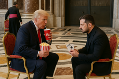 Zelenskyj a Trump ve Vatikánu AI