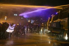 University students protest against the detention of Istanbul Mayor Ekrem Imamoglu, in Ankara
