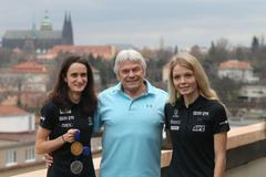 Maritna Sáblíková, Petr Novák a Nikola Zdráhalová po sezoně 2019-20
