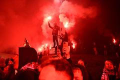 Fanoušci Slavie slaví titul