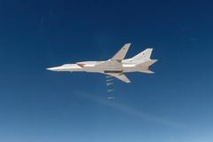 Rusové strategickým bombardérem Tu20M3 shazují na nepřítele i hloupé bomby