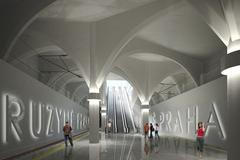 Vizualizace rychlodráhy Praha - Ruzyně - Kladno