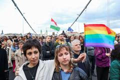 protest Budapešť LGBTQ Maďarsko