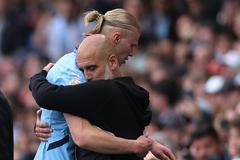 Premier League - Fulham v Manchester City (Erling Haaland a Pep Guardiola)