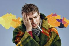 grafika - chřipka - únor 2025