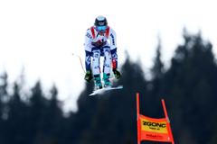 Jan Zabystřan v závodě ve sjezdu mužů na MS v Saalbachu 2025