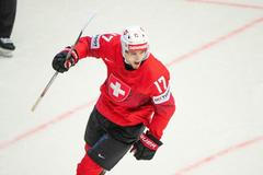 Ken Jäger slaví gól ve čtvrtfinále MS 2025 Švýcarsko - Rakousko