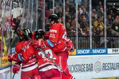 Hokejisté Olomouce slaví gól v extralize 2022/23