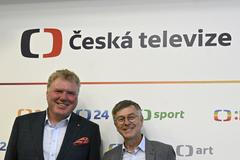 Hynek Chudárek, nový generální ředitel České televize, Milan Fridrich programový ředitel ČT