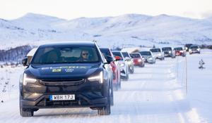 Elektromobil v zimě test dojezdu Norsko