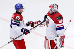 hokej, MS 2025, Česko - Kazachstán, Jakub Krejčík, Karel Vejmelka