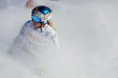 Ester Ledecká v závodě super-G žen na MS v Saalbachu 2025