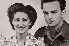 Yvonne a Karel Šebesťákovi krátce po svatbě v Anglii