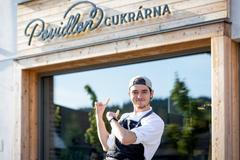 Cukrárna Povidloň cukrář Michal Mandys vchod ukázka