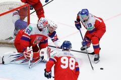 Karel Vejmelka v zápase MS 2025 Česko - USA