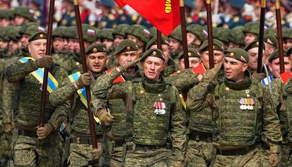 Rusko, vojenská přehlídka, vojáci
