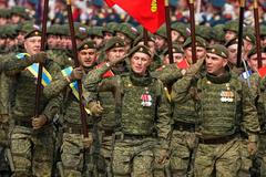 Rusko, vojenská přehlídka, vojáci