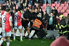 Potyčka po konci utkání Sparta - Slavia