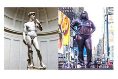 Price, Times Square, socha