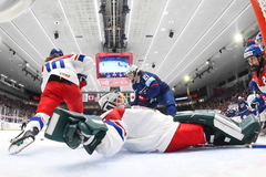 Michaela Hesová v zápase Česko - USA na MS hokejistek 2025